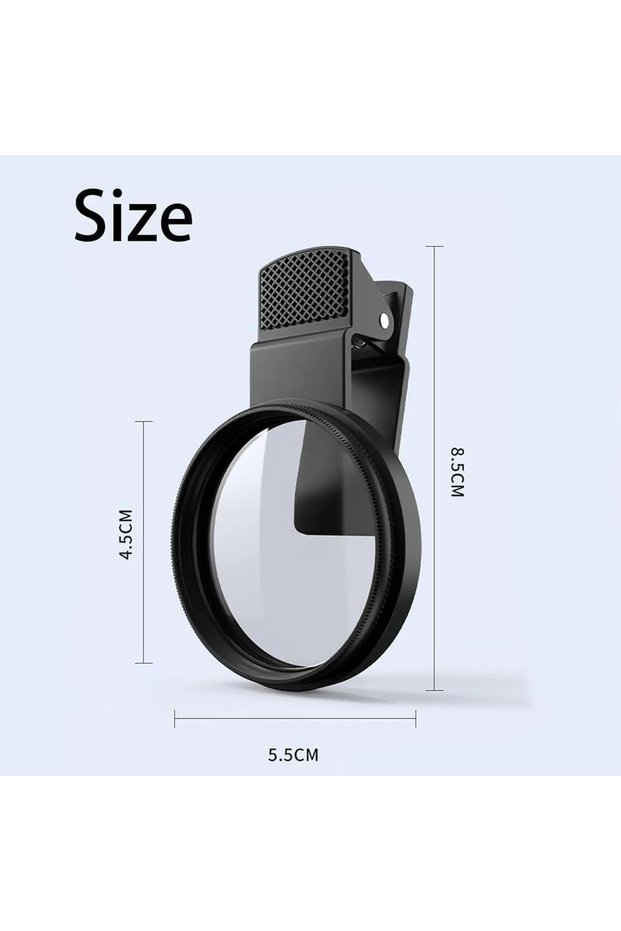 Black 52MM Circular Universal Polarizer Camera Lens Clip Portable CPL Filter Kit Professional Phone