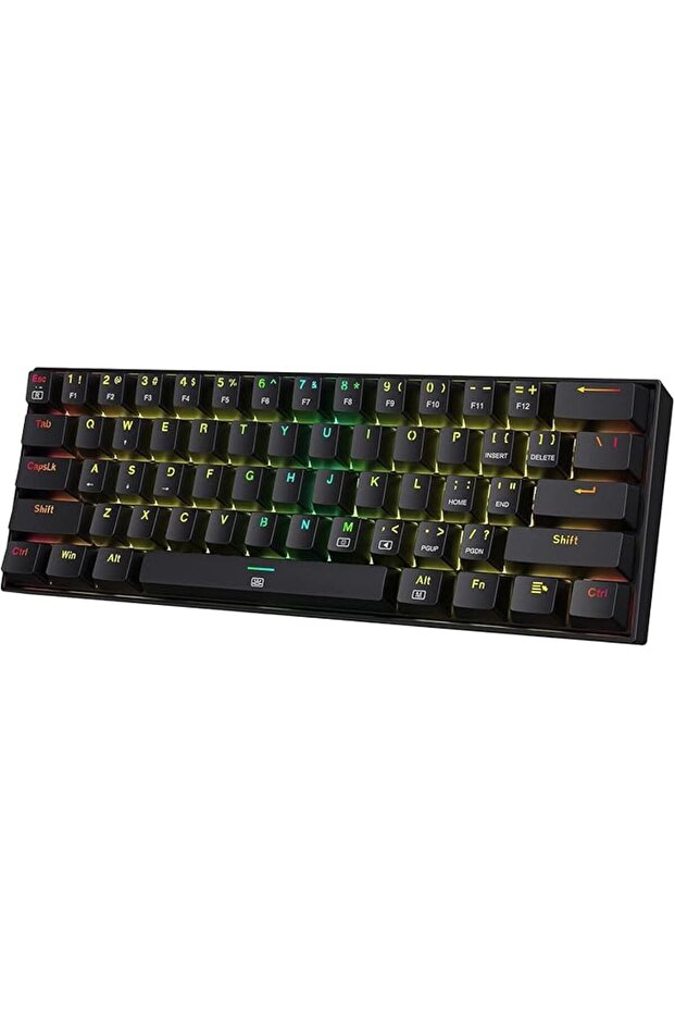 لوحة مفاتيح الألعاب الميكانيكية Dragonborn 61 Keys Compact RGB مع مفتاح بني لمسي، Pro D
