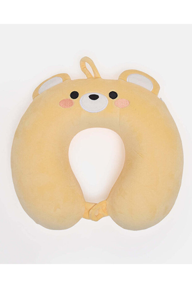 Kids Mustard Bear Neck Pillow