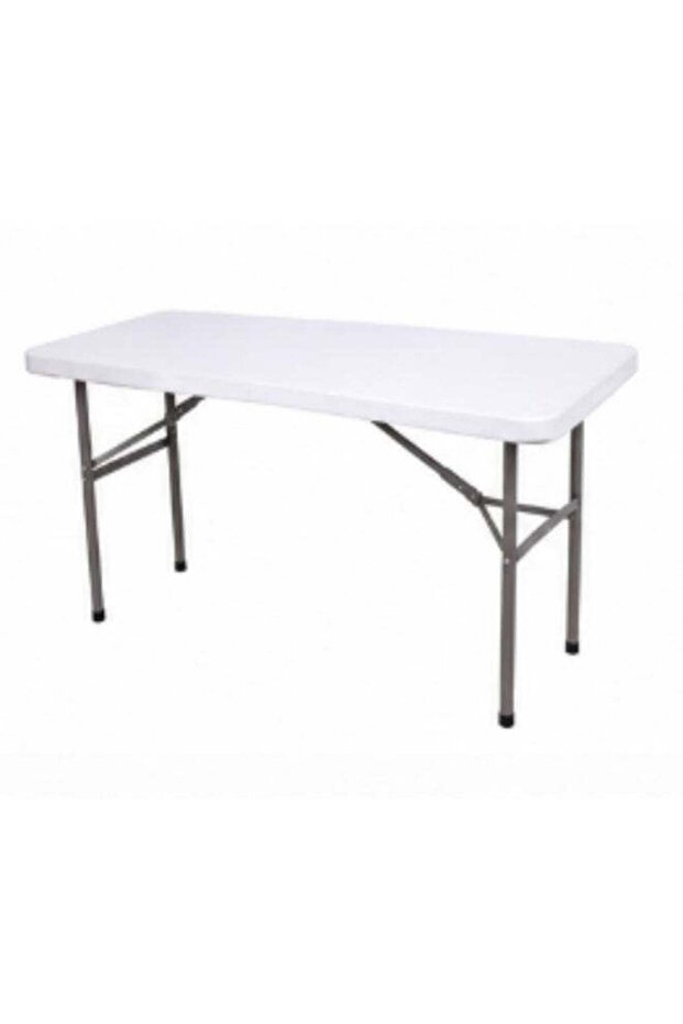 Portable Folding Table 152 x 70 x 74 cm - Heavy-Duty, White