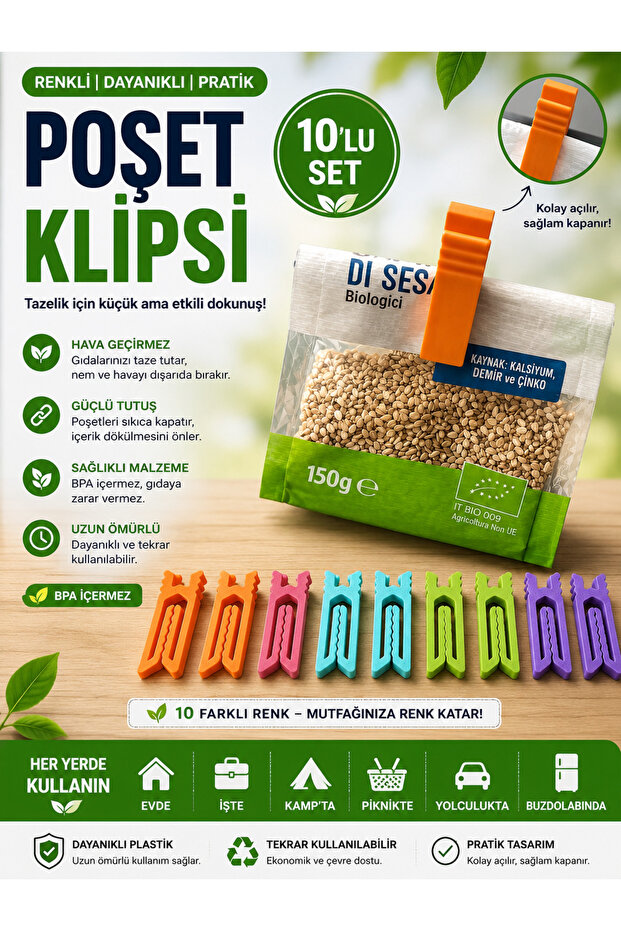 ✨ 10’LU POŞET KLİPSİ SETİ ✨