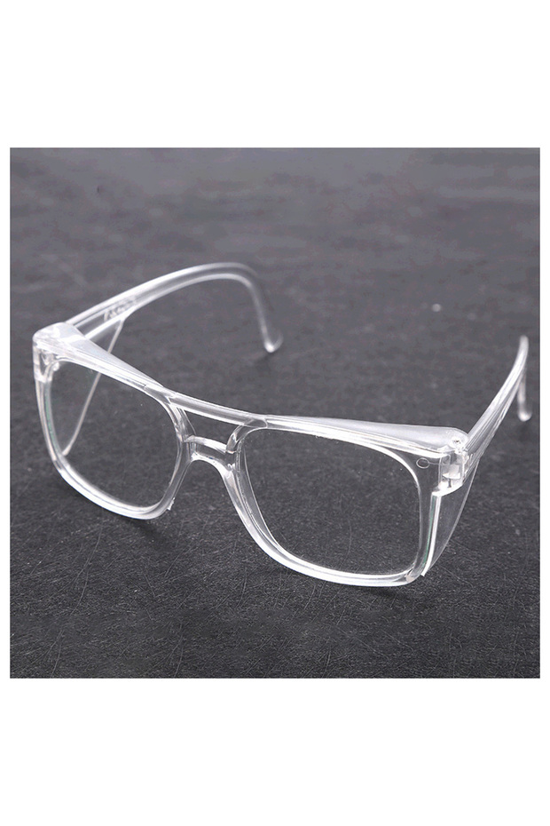 Transparent Clear Protective Safety Glasses Transparent White Anti Impact Anti-Splashs Eyewear for W