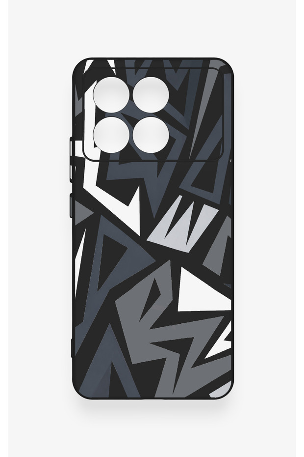 Poco X6 Pro Compatible Geometric Block Pattern Silicone Case