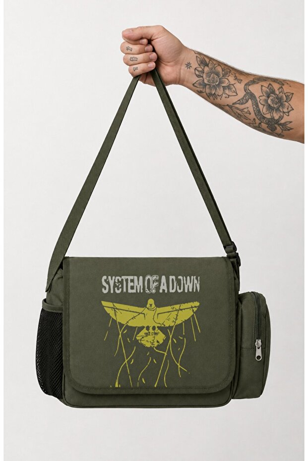 Unisex Rock Band System of a down Printed Messenger Bag