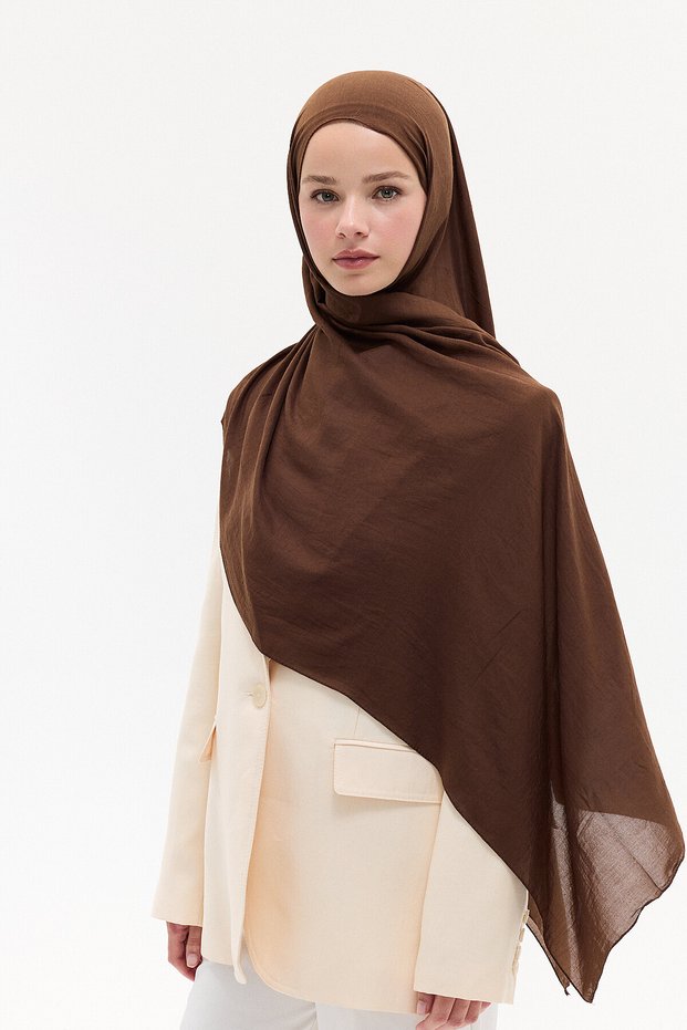 Comfort Cotton Shawl - Bitter Brown