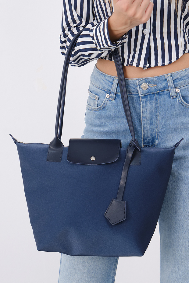 Women's Zippered Shoulder Bag Long