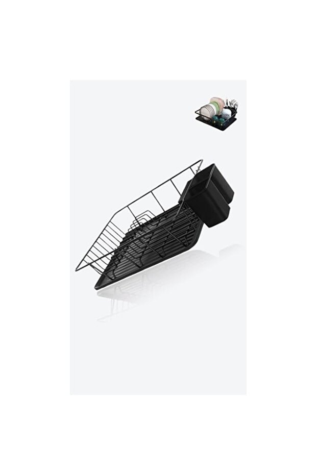 Dish Drying Rack, Kitchen Countertop Organizer with Utensil Holder, Compact Space-Saving Design, Easy-to-Clean, Multi-Functional Rack for Plates, Cups, and Cutlery, Modern Home Solution