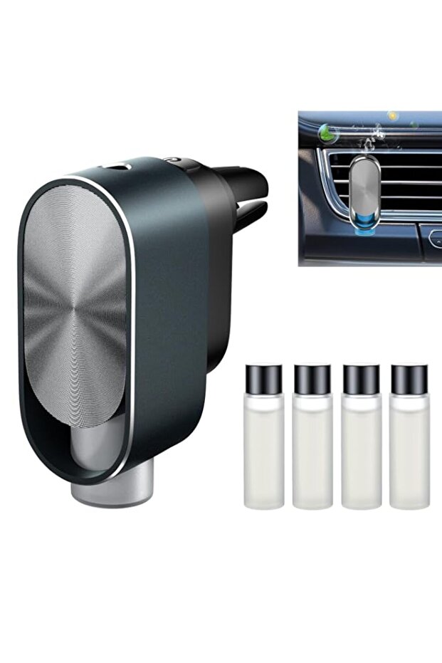 Smart Car Air Freshener Diffuser, Rechargeable Ultrasonic Aroma Diffuser with 3 Adjustable Modes, Grey