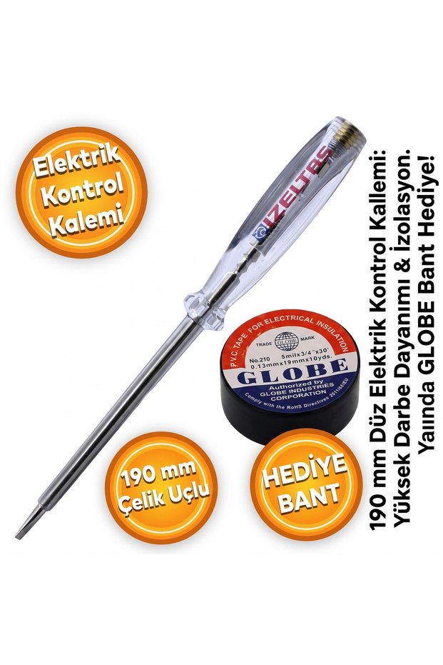 190mm Professional Electrical Control Pen + Globe Isolated Tape Gift