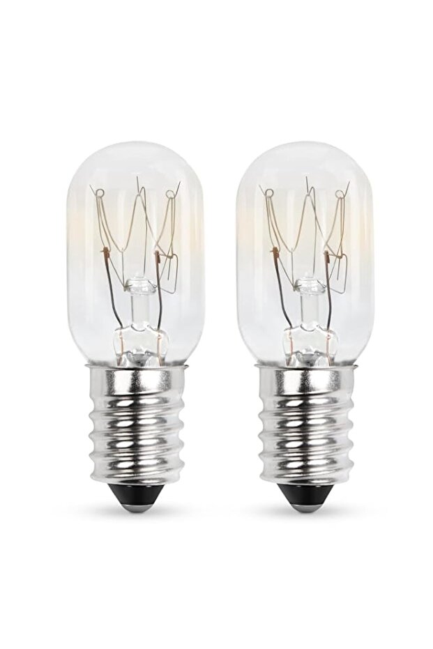 Fridge Light, 15 W, E14, T20, 2700 K, Warm White, 230 V, Dimmable, Sewing Machine Light Bulb, Salt Lamp, Freezer, Pack of 2