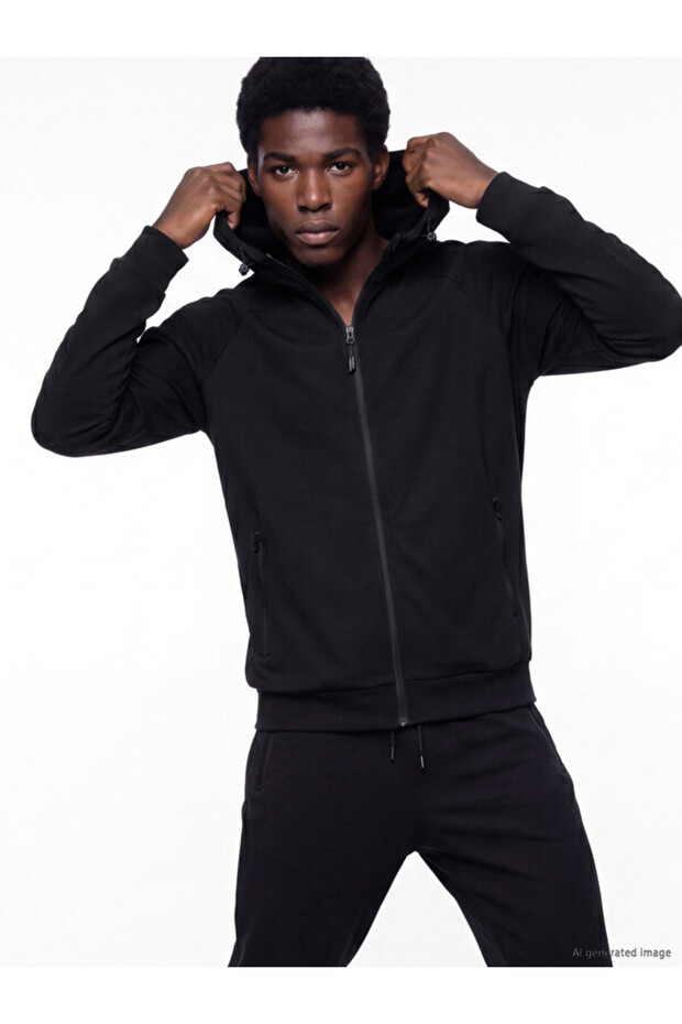 Quality Parts from Çelebi Store Men's Zippered Sweatshirt with Hood