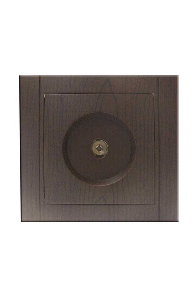 Anemon R-TV socket, frame included, oak