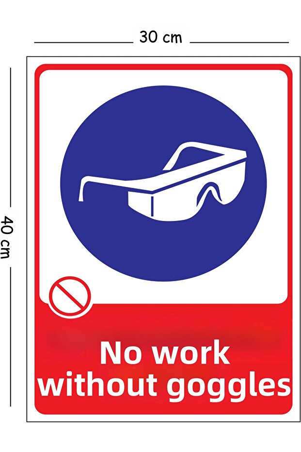 Using Metal Grinding Without Fear 30X40 cm A3 Warning Occupational Safety Sign
