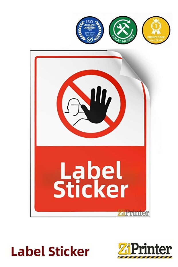 Don'T Go In! Isg Warning Sign Sticker 35X50 cm