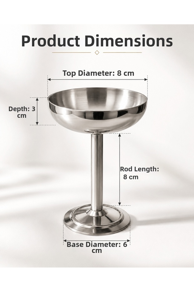 Standing Ice Cream Bowl Stainless Steel Jam Bowl Dessert Ice Cream Presentation Gift Dowry Box
