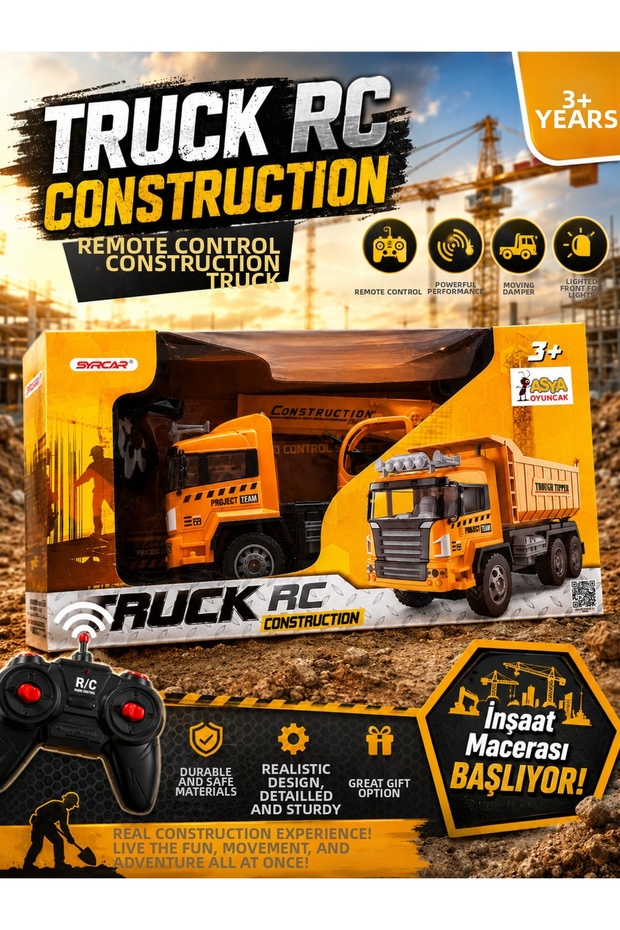 Remote Control Construction Truck Toy