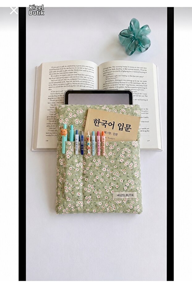 Pinterest Blue Floral Case Handmade Tablet Case Organizer Bag Book Case Gift Birthday