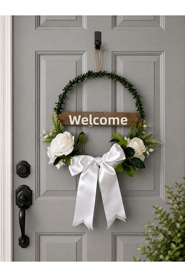 Wooden Beaded Decorative Welcome Door Ornament