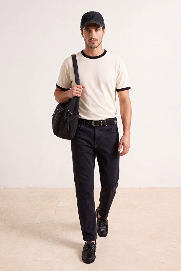 Siyah Normal Kalıp/Regular Fit Erkek Jeans TMNSS26JE00005