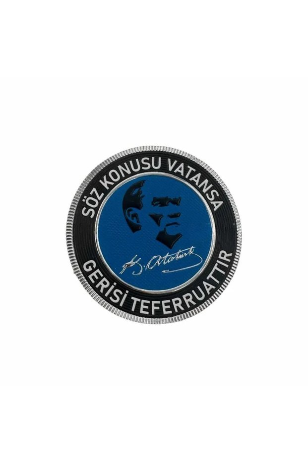 "The Word of the Nation Is the Word of the Homeland" Peç Arma - Velcro-Backed Atatürk Peç (9.5 cm)