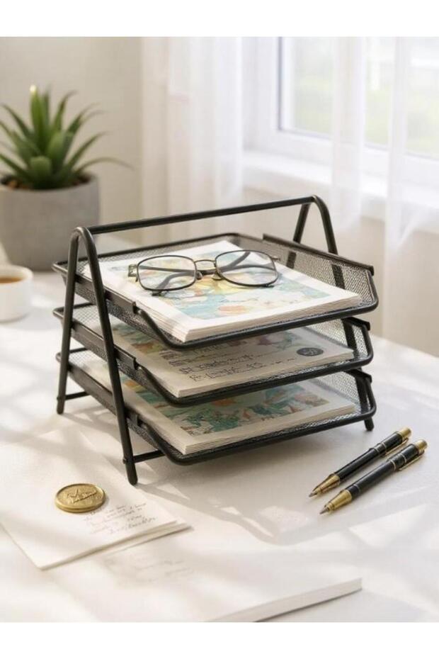 Perfore 3-Tier Black Document Rack - Nd-105 - 2