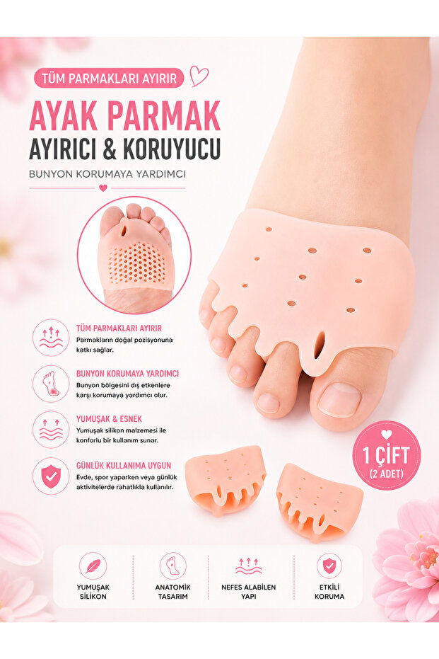 Toe Finger Separator Roller Bunion Separating All Fingers Shirt Silicone Finger Protector Corrector