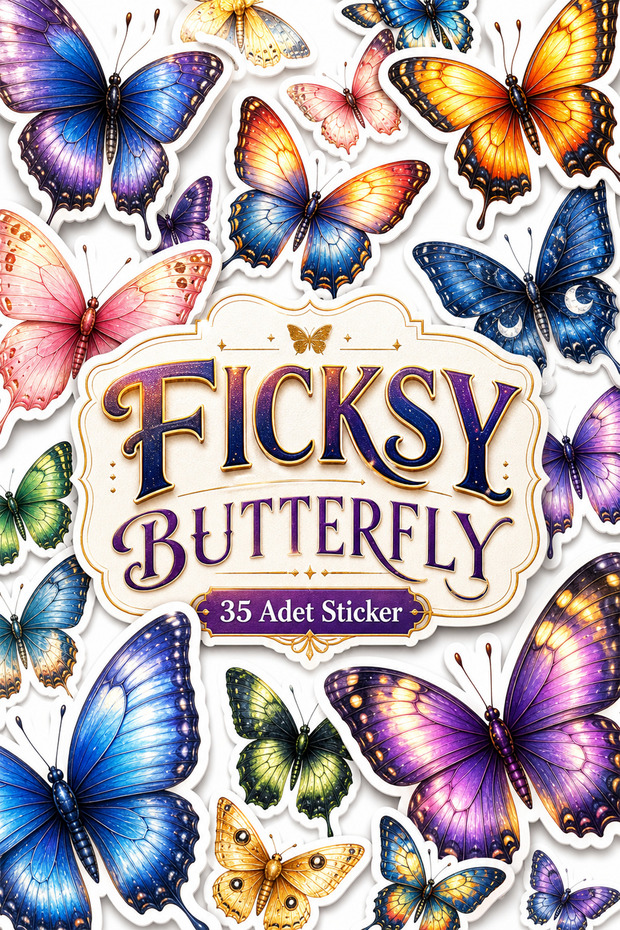 Cute Butterfly Sticker Set - 35 Pieces of Goose Sticker Stickers