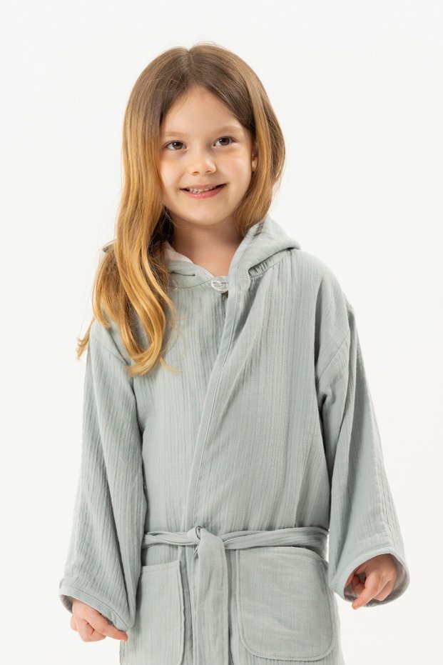 Crincl Muslin Children's Bathrobe 100% Cotton