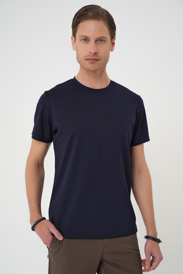 Men's Ts 885 Slim Fit Dark Navy Blue Sports T-Shirt