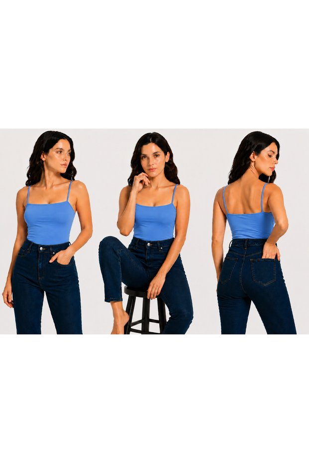 body ip askılı model örme ring kumaş viskon basic kadın bluz badi body