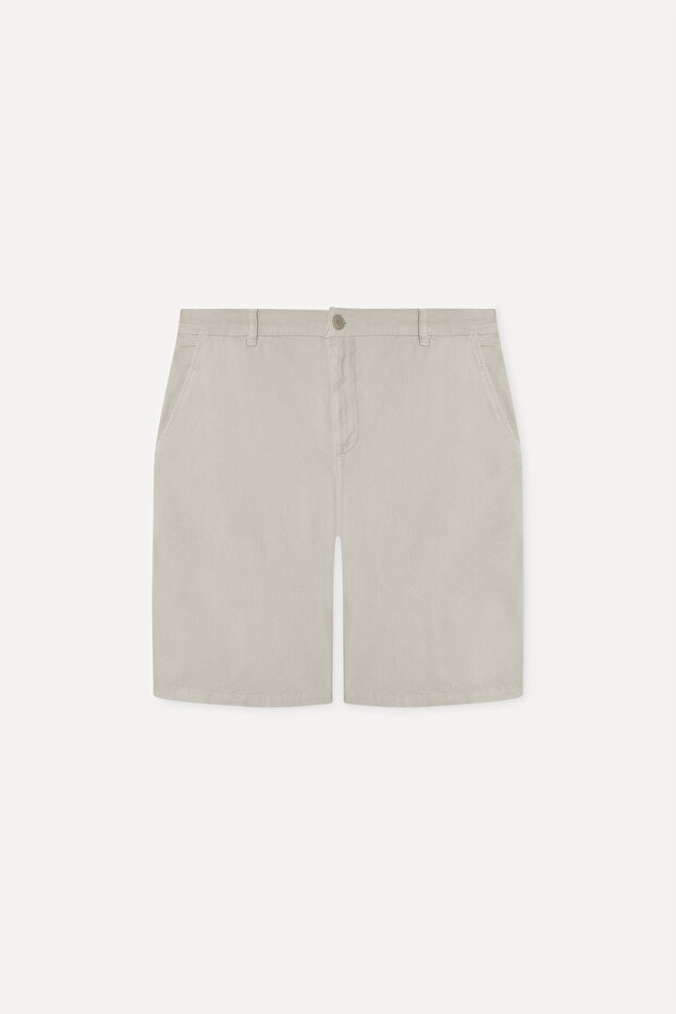 Men's Stone Color Straight Fit Shorts