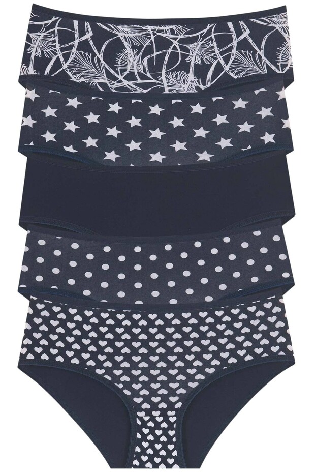 18006-2 Women's 5-Piece Star in Love Bato Panties Pack V26