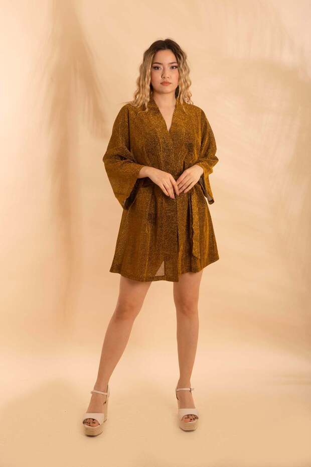 Bonitas Short Glitter Pareo Copper Bnts-22108