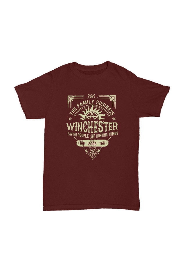Supernatural Winchester Brothers Printed Cotton T-shirt