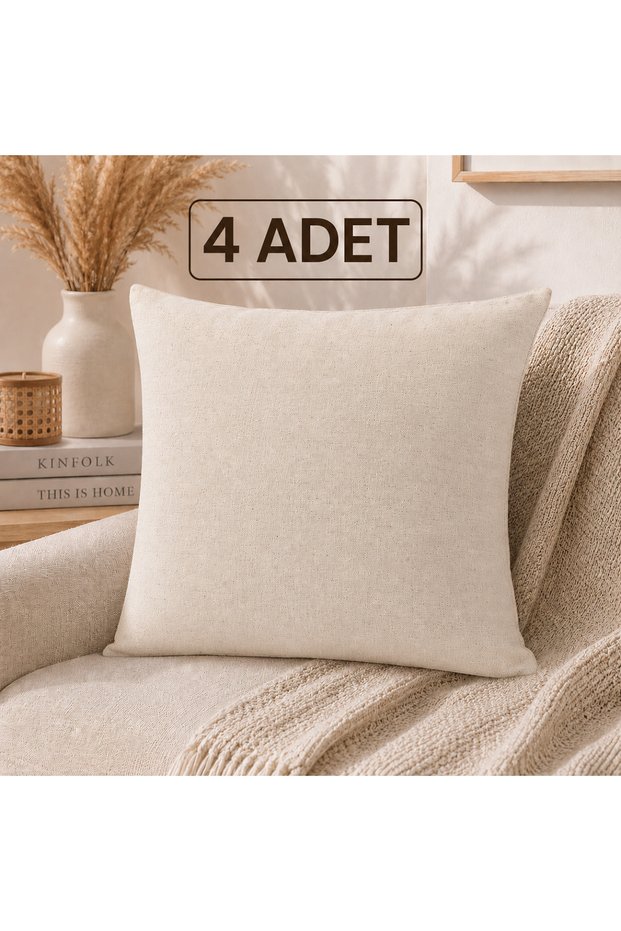 42 Thread Raw Cloth Suitable for Punch Natural Color Throw Pillow Cover (40X40 CM)