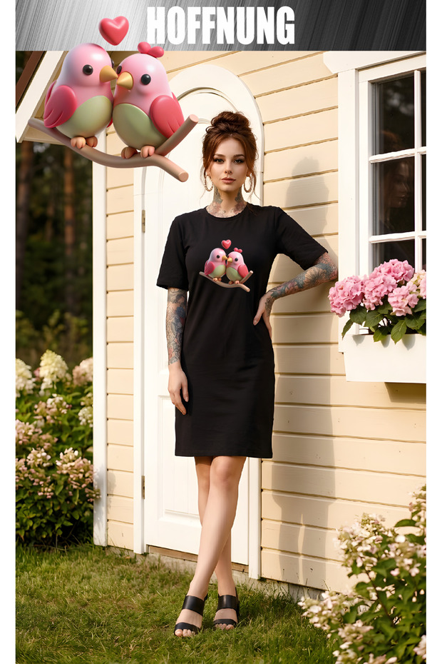 Women's Short Sleeve Crew Neck T-Shirt Dress Nightgown