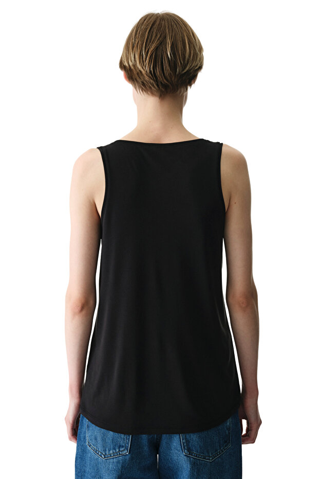 Black U-Neck Modal Athlete - 2