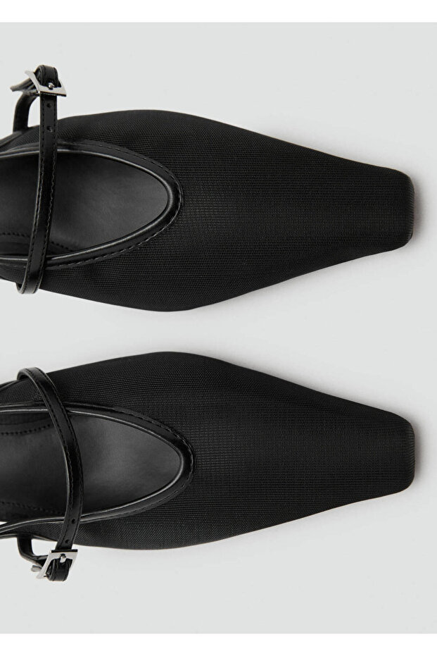 Mesh-Schuhe mit Schnallenabsatz - 5
