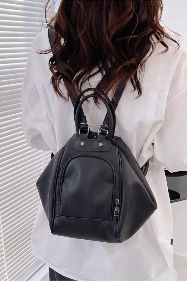 Women's 3-Section Backpack Shoulder and Hand Bag Daily Hobo