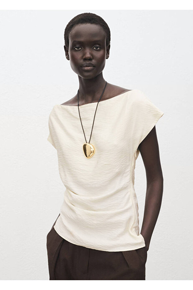 Modal Asymmetric Collar Blouse