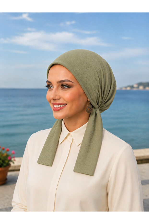 وشاح من القطن المقاوم للانزلاق بلون النعناع