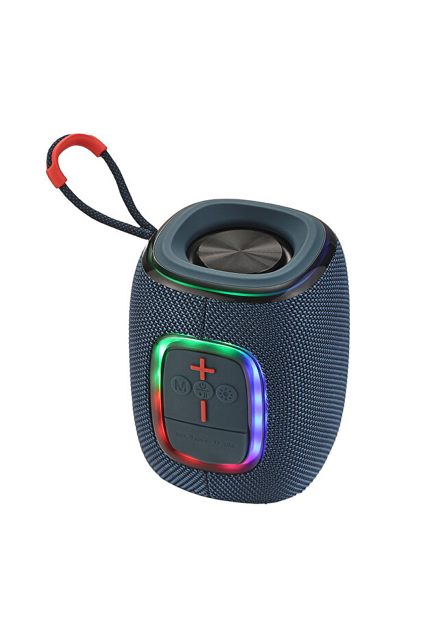 مكبر صوت بلوتوث مقاوم للماء 7 وات - مكبر صوت لاسلكي محمول مع أضواء LED USB TF FM