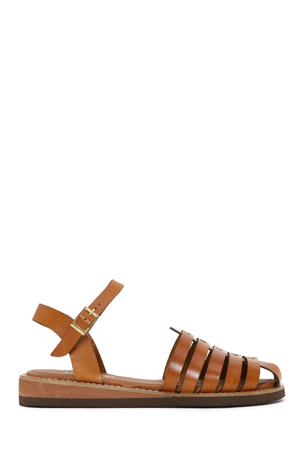 Women's Tan Buckle Leather Bodrum Sandals 26Sfd333218