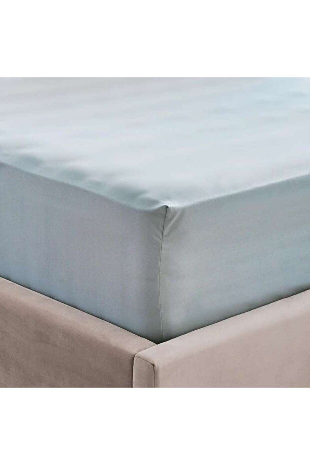 Everyday Queen Fitted Sheet 160x200+33cm - Metallic Blue