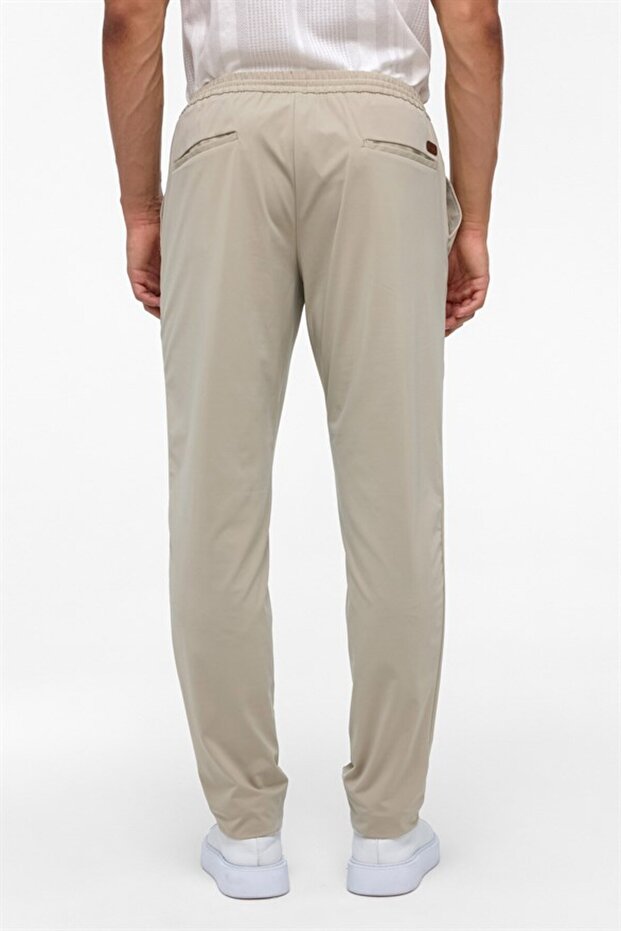 Bej Slim Jogger Pantolon - 5