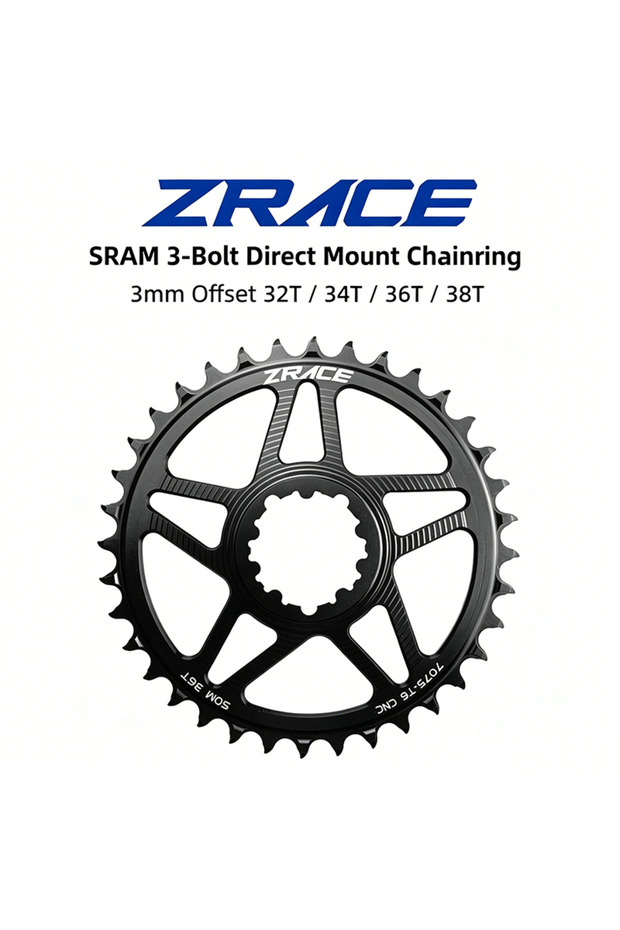 36t ZRACE 10s 11s 12s Chainrings, Eagle Tooth 7075AL CNC, Offset 3mm, MTB Chainwheels, for GXP Direc