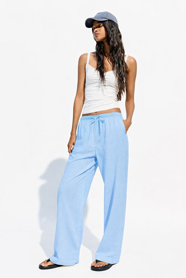 Muslin Palazzo Pants - 2
