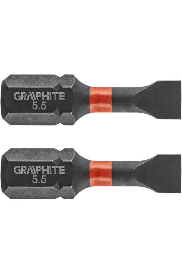 Impact bits SL5.5 x 25 mm, 2 pcs.