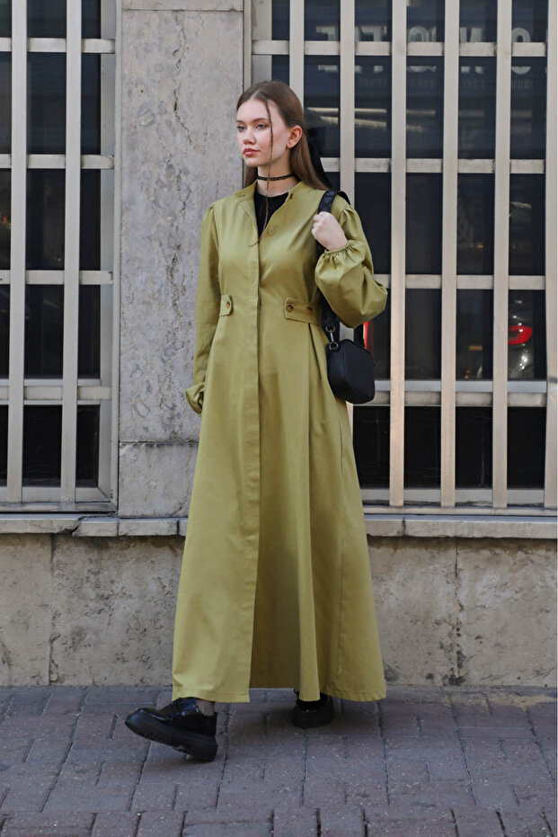 Light Green Side Belt Dress