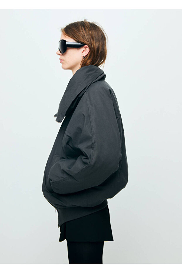 Huni yaka bomber ceket - 8